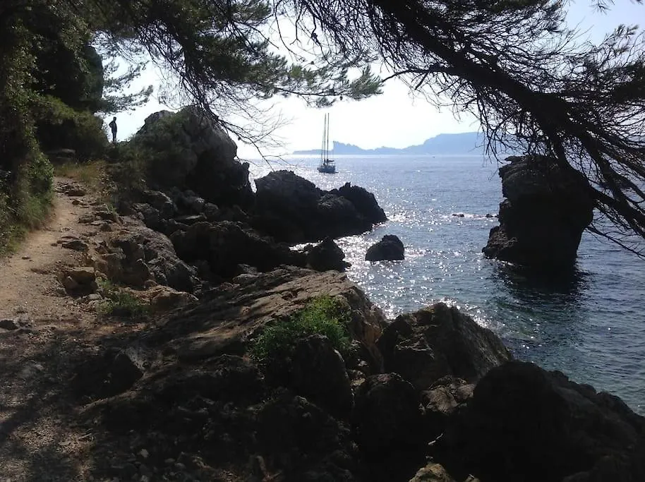 T2 Vue Mer Avec Balcon, Climatise, Piscine 滨海圣西尔